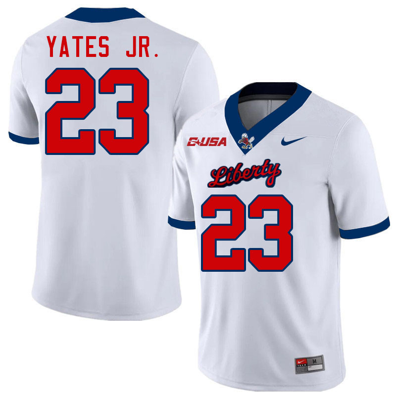 Liberty Flames #23 Charles Yates Jr. College Football Jerseys Stitched-White